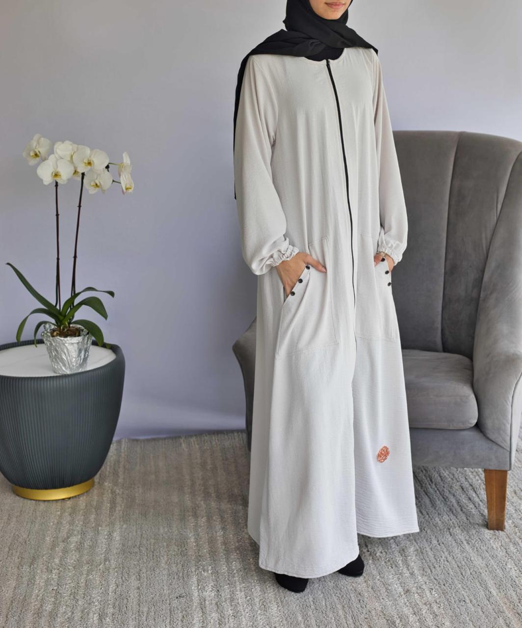 BUTTON POCKET ABAYA